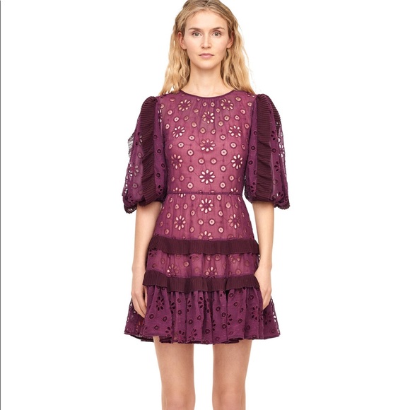 PINWHEEL EYELET DRESS